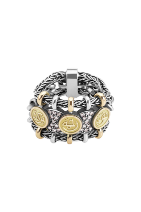 Blessings Chain Ring, 18K Gold & Sterling Silver